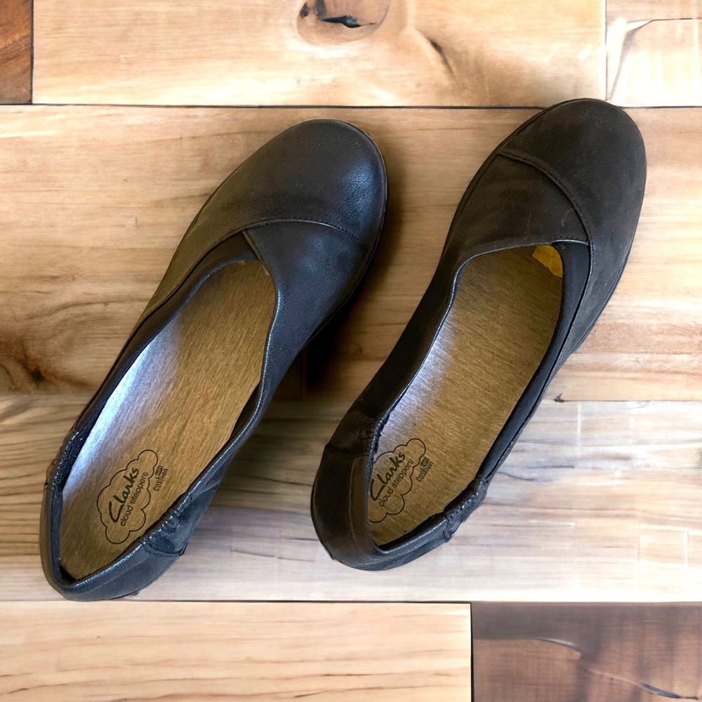 Clarks Cloudsteppers Ballet Flats Black sz 11 - Picture 5 of 15